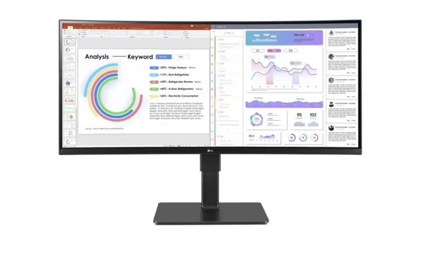 LG 34'' WQHD UltraWide™ Curved Monitor with Built-in Speakers, & USB Type-C™ 34BQ77QE